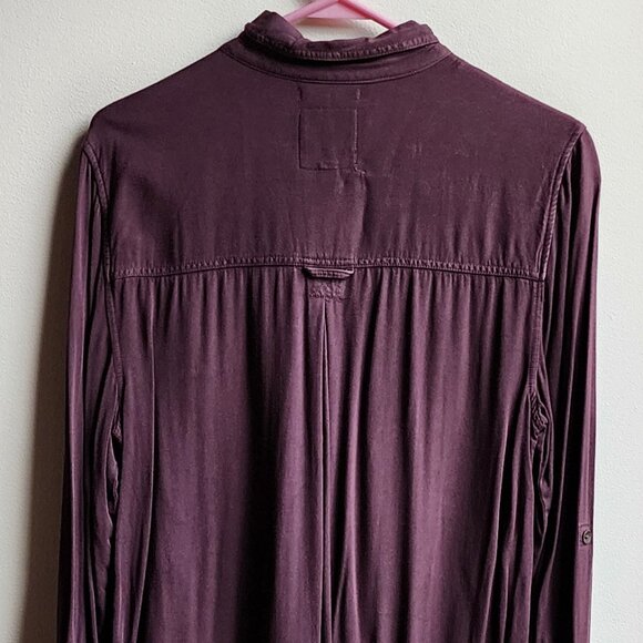 American Eagle Outfitters Purple "Boyfriend Fit" Button Down Shirt Size Medium - Picture 11 of 16